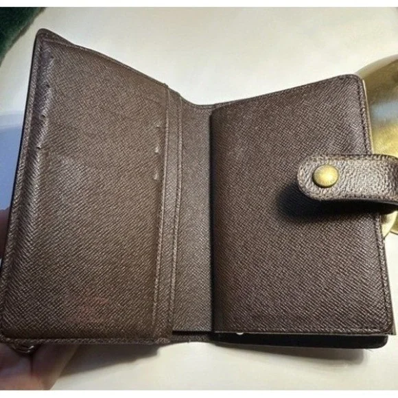 Vintage Louis Vuitton Damier Ebene Porte-Monnaie Viennois French Purse Wallet - Picture 8 of 16